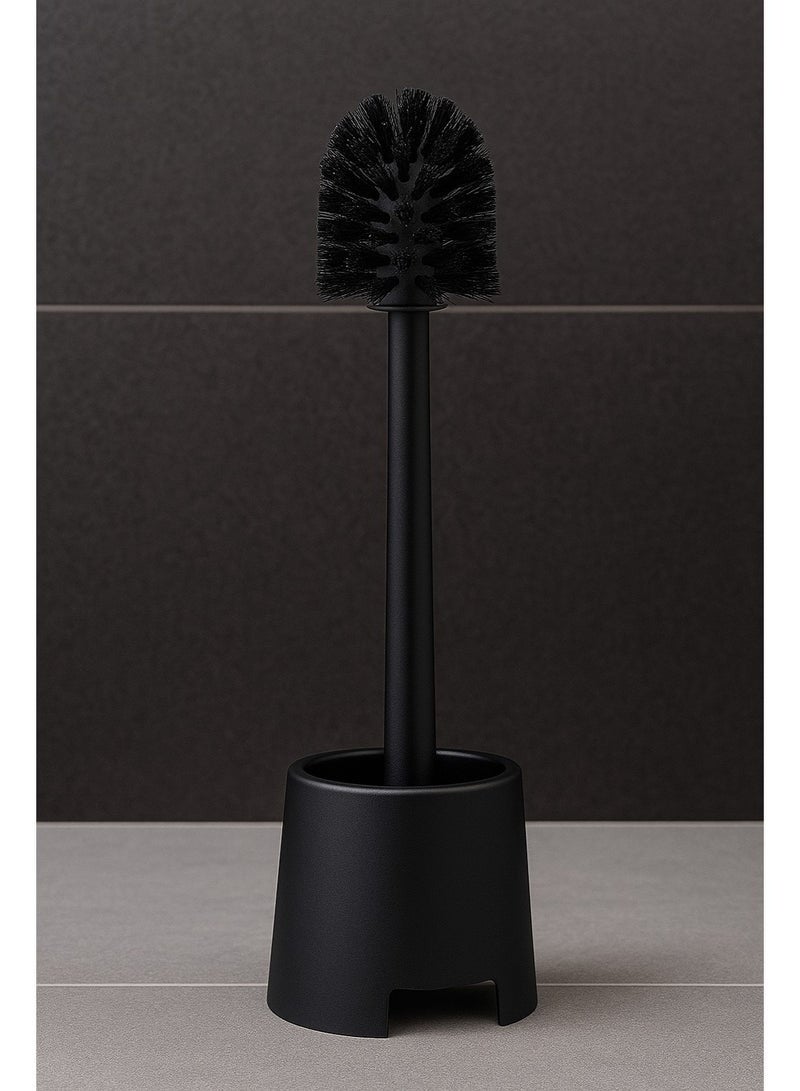 أيكيا فرشاة تنظيف المرحاض مع حامل - حامل أسود أنيق، متين وسهل الاستخدام - Image 5